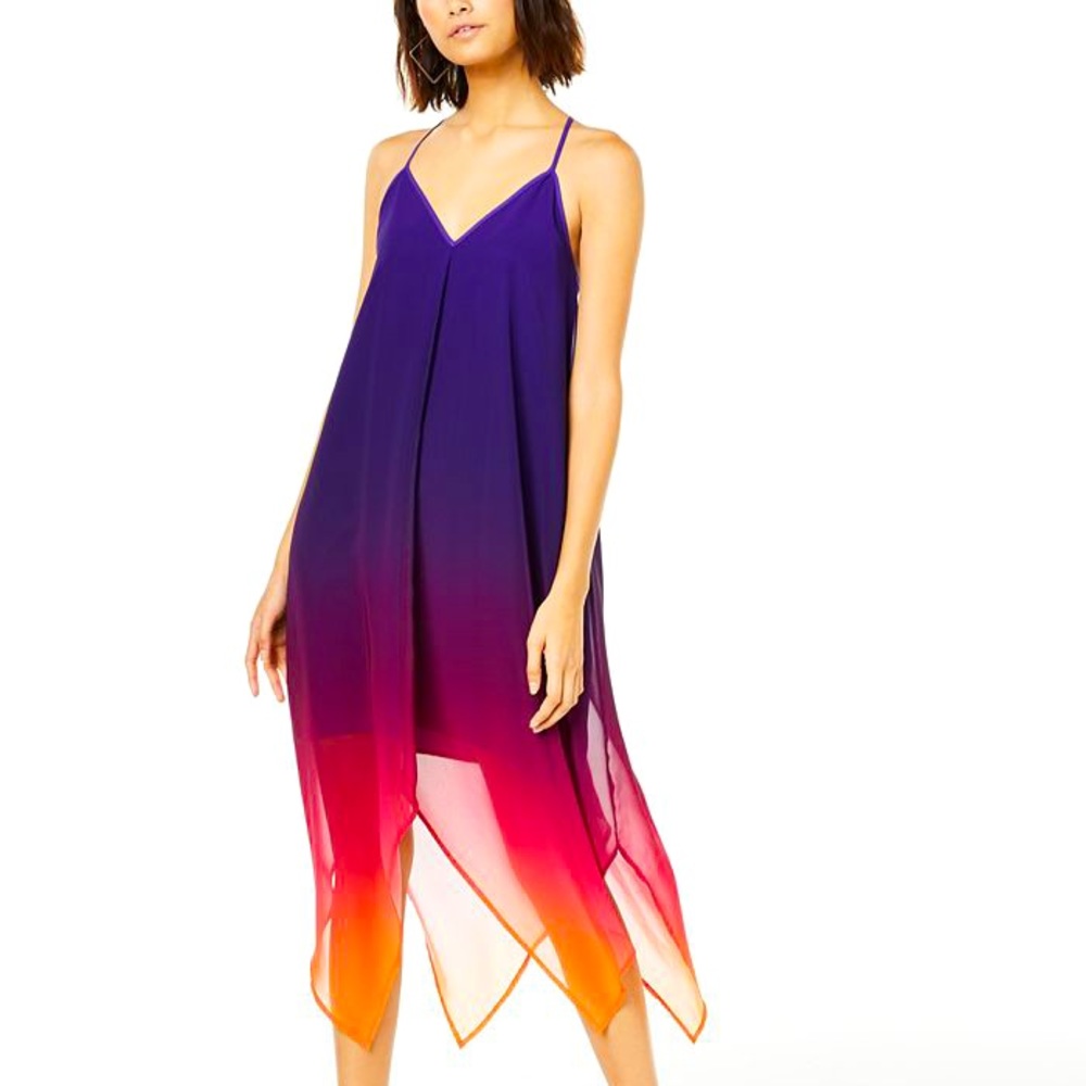Bar III ombre handkerchief hem dress - XXL